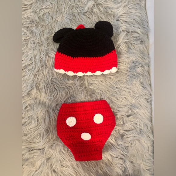 Charming Red and Black Polka Dot Kids Costume Hat Set - Picture 2 of 2